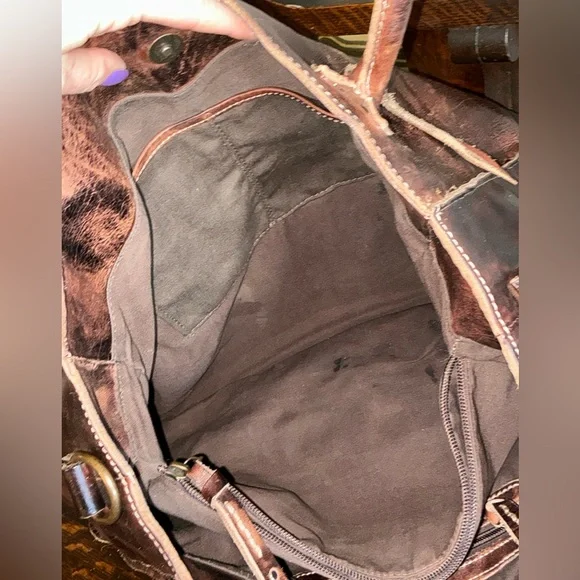 Bed Stu Leather Rockaway Shoulder Bag Crossbody Tote Teak Rustic MSRP  $345 - Picture 11 of 13